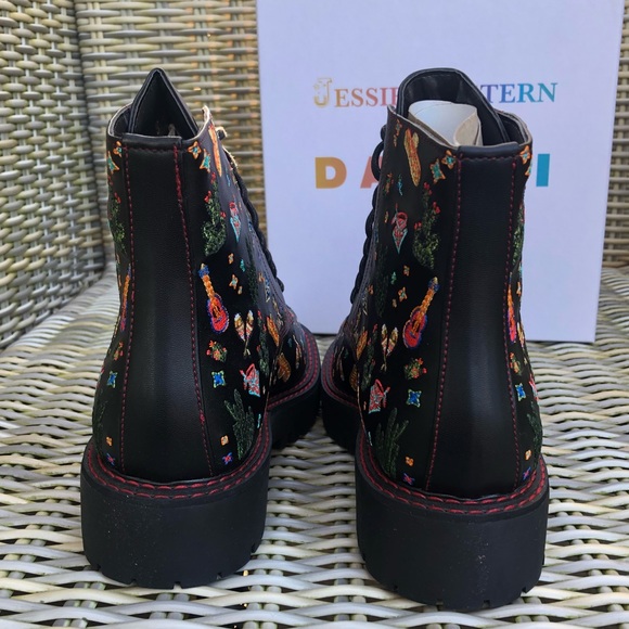Jessie Western x Dawni Mexican Combat Boots 39 8.5 - Picture 8 of 16